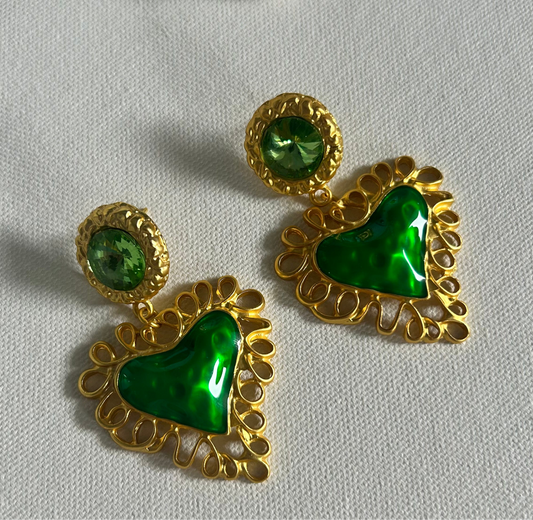 Vesna Heart Drop Earrings