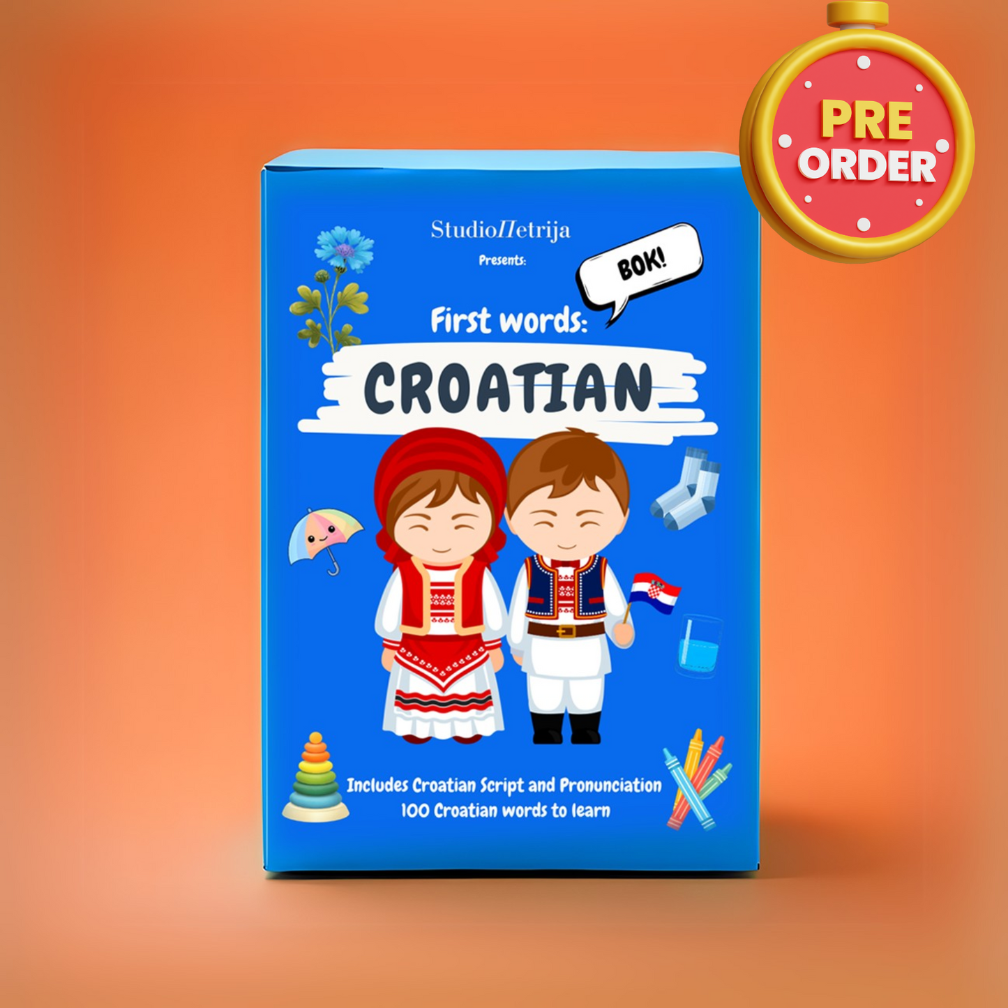 100 First Words in Croatian - Beginner Set Flashcards | PRE-ORDER FOR JANUARY